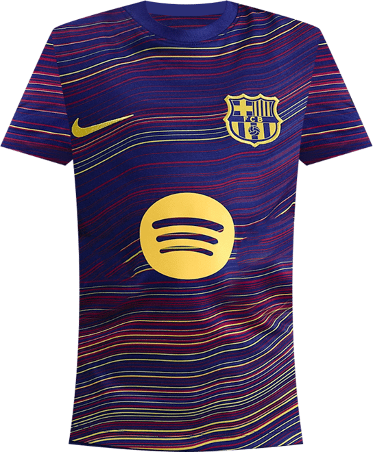FC Barcelona Academy Pro Home Big Kids' Nike Dri-FIT Soccer Pre-Match Short-Sleeve Top