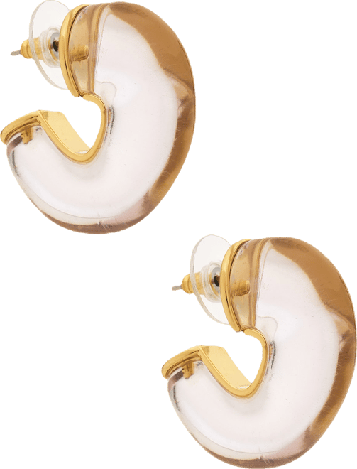 Birthstone Chunky Hoop Earring