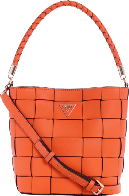 GUESS Maylee Woven Bucket Bag - Macy's