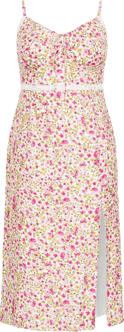 Women's Plus Size Sweet Floral Maxi Dress