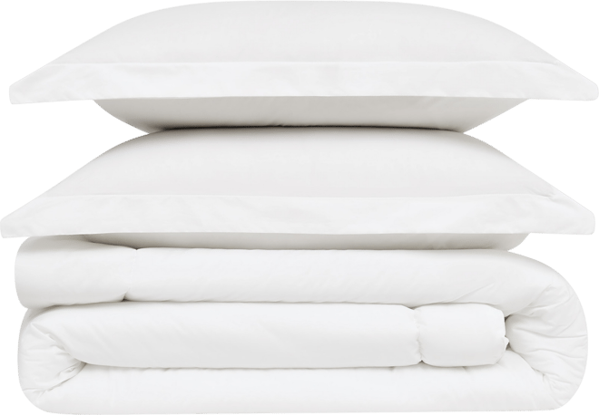 Oversized Cotton Percale 3-Pc. Comforter Set, Full/Queen