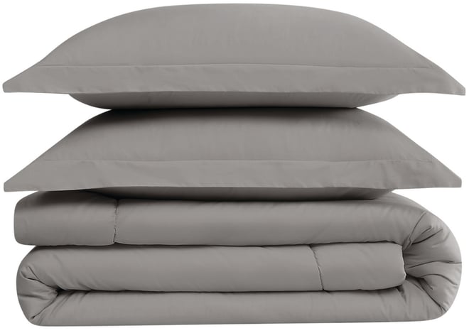 Oversized Cotton Percale 3-Pc. Comforter Set, Full/Queen