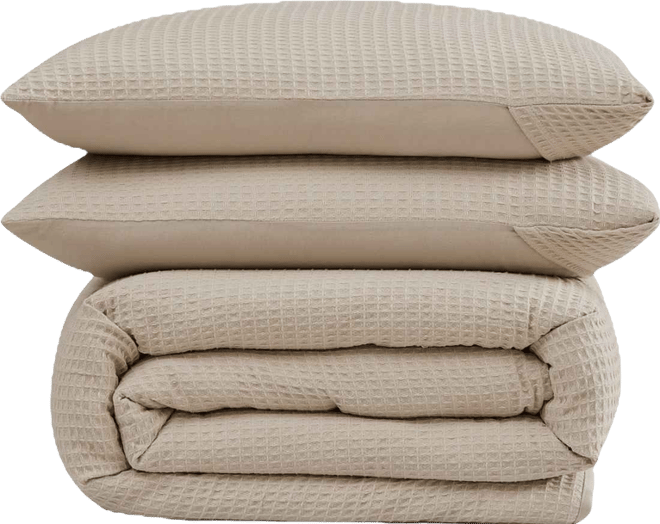 Heritage Cotton Waffle 3-Pc. Comforter Set, Full/Queen