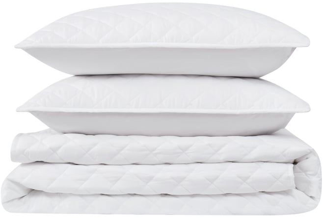 Oversized Cotton Percale 3-Pc. Quilt Set, King