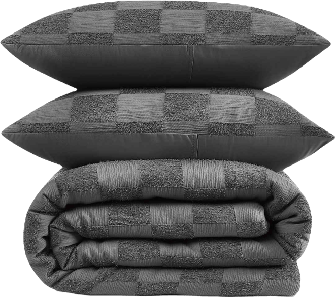 Textured Checkered 2-Pc. Comforter Set, Twin/Twin Xl