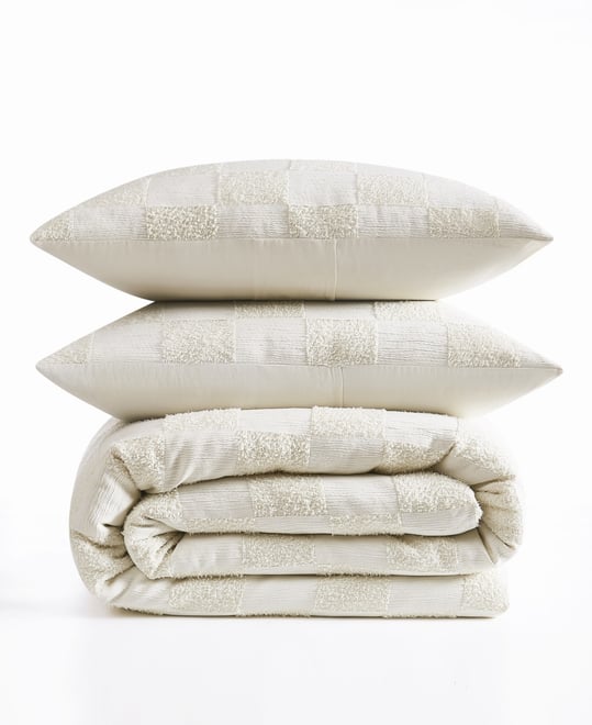 Textured Checkered 3-Pc. Comforter Set, King