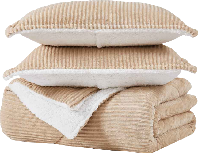 Essential Corduroy 3-Pc. Comforter Set, Full/Queen