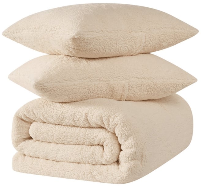 Brooklyn Loom Oversized Marshmallow Sherpa 3-Pc. Comforter Set, Queen