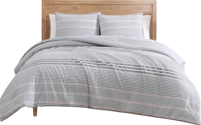 Danbury Stripe Cotton 3-Pc. Comforter Set, King