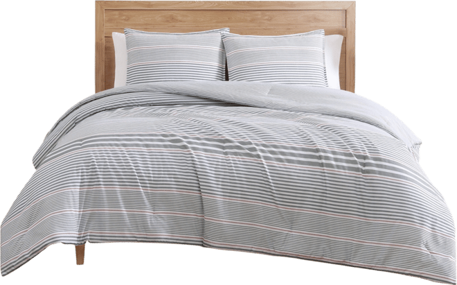 Danbury Stripe Cotton 3-Pc. Comforter Set, Full/Queen