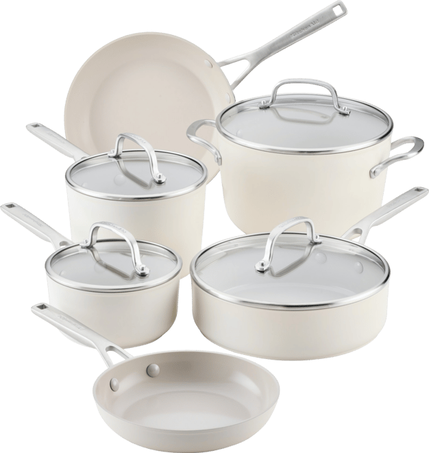 10- Pc. Hard-Anodized Ceramic Induction Cookware Set