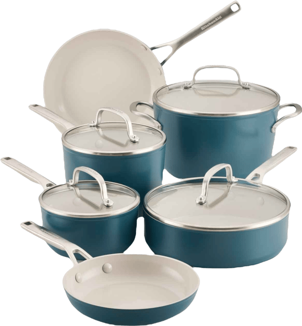 10- Pc. Hard-Anodized Ceramic Induction Cookware Set