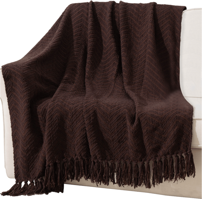 Herringbone Chenille Knit Throw, 50" x 60"