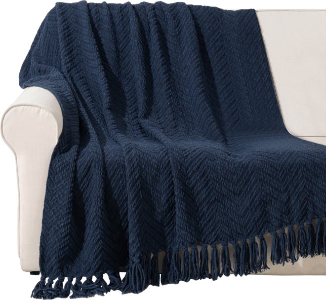 Herringbone Chenille Knit Throw, 60"x 80"