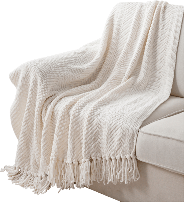 Herringbone Chenille Knit Throw, 60"x 80"