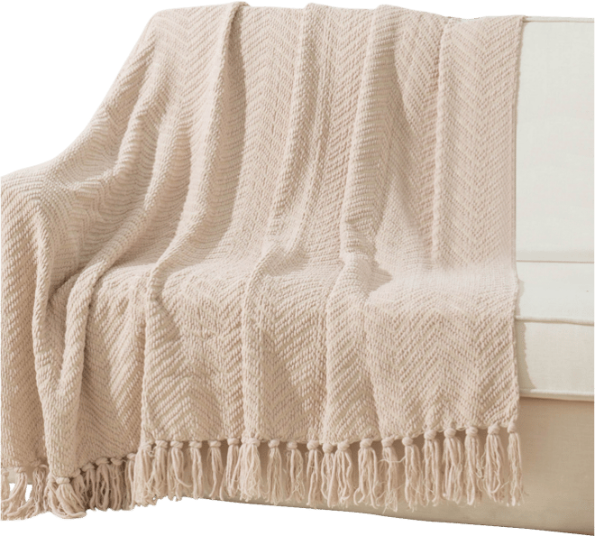 Herringbone Chenille Knit Throw, 60"x 80"