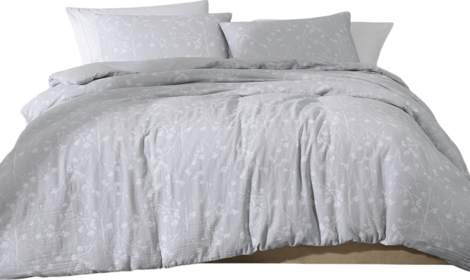 Umbra Floral Cotton 3-Pc. Duvet Cover Set, Queen