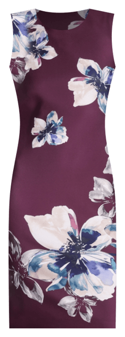 Women's Scuba Floral-Print Sheath Dress