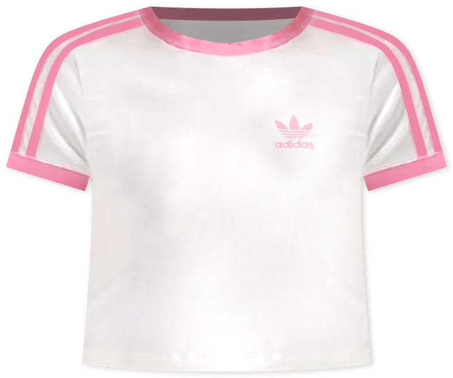 ■adidas■ 3S Baby Tee Pink JC6365 adidas Originals 3-Stripes Baby Tee Light Orchid | Chicago
