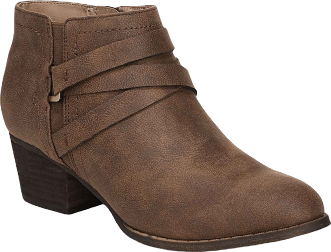 Women's Bryce Zip Round Toe Block Heel Short Boots