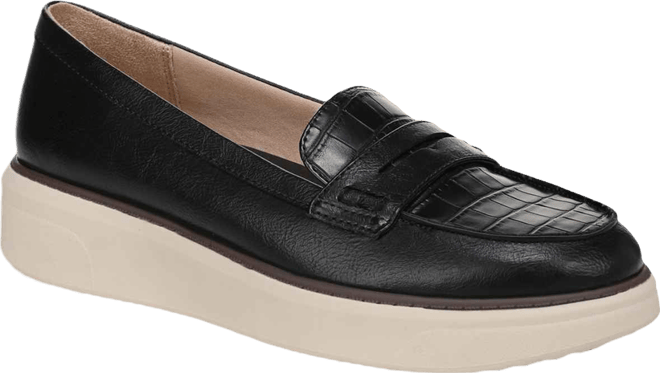 Women's Chelsea Round Toe Platform Penny Loafers