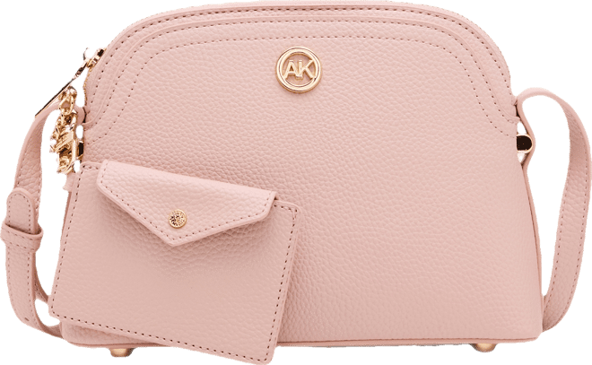 Dome Zip Top Detachable Card Case Crossbody Bag