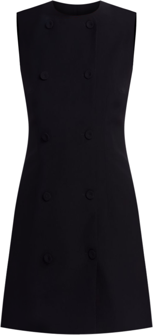 harry suiting a-line dress French Connection Women's Harry Sleeveless Inverted Pleat Mini Dress - Black
