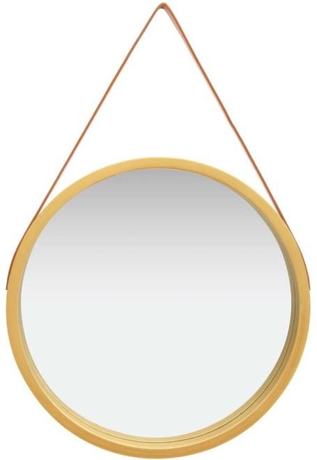 Wall Mirror with Strap 23.6" Gold