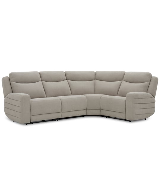 Kristyan 4-Pc. Fabric Sectional with with 2 Power Recliners, Exclusively at Macy's
