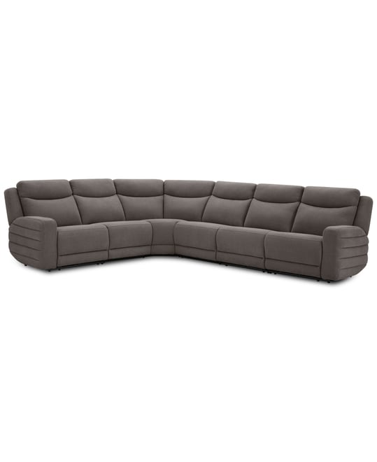 Kristyan 6-Pc. Fabric Sectional with 2 Power Recliners, Exclusively at Macy's