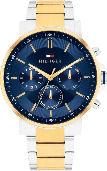 Men's Multifunction Two-Tone Stainless-Steel Bracelet Watch, 43mm