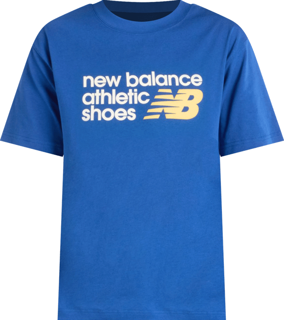New Balance Menn Athletics Premium Relaxed Chest Logo T-Shirt