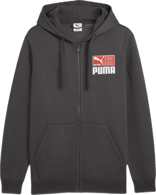 PUMA House of Graphics Men's Zip-Up Fleece Hoodie