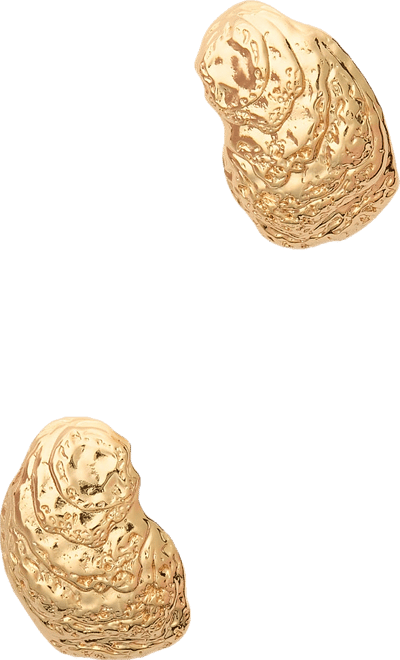 Gold Oyster Shell Earrings