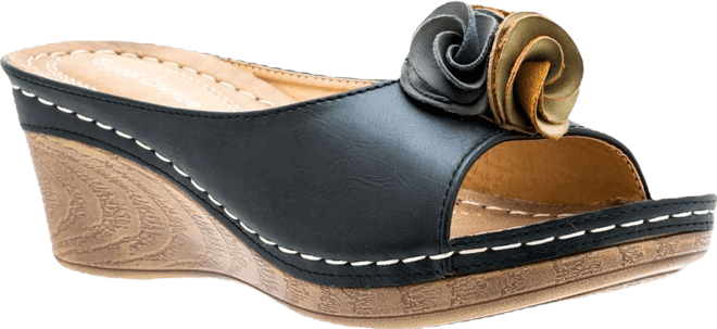 Women's Sydney Rosette Wedge Sandals