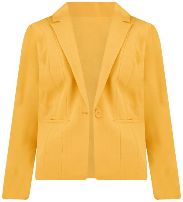 Crepe One-Button Blazer