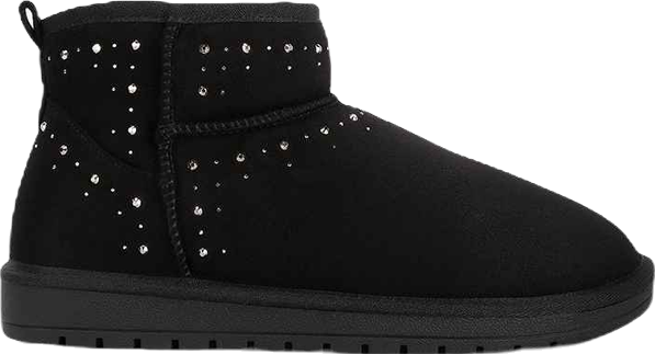 Womens winifred rhinestone embellished fur lined boots