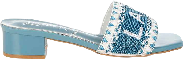 Vacay Babe Lake Como Beaded Slip-On Heels