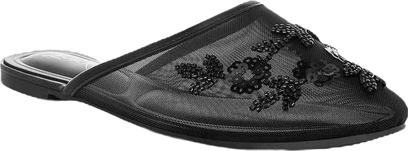 Nahra Mesh Sequin Beaded Mules