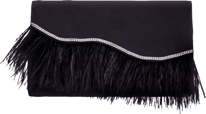 Women's Feather Flap Clutch