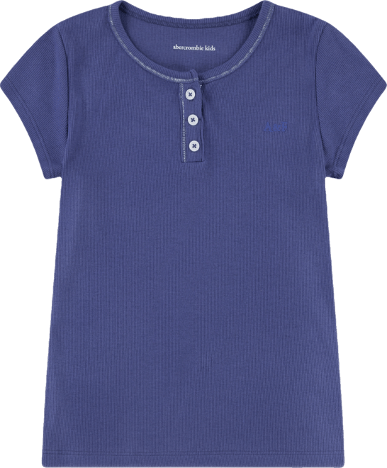 abercrombie kids Little and Big Girls Essential Henley T-Shirt