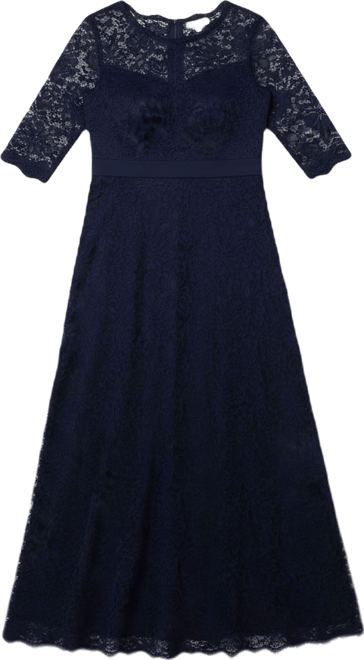 Plus Size Women'sPlus Leona Lace Long Formal Gown