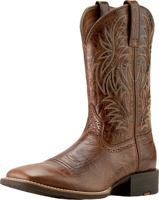 Men's Sport Western Wide Square Toe Cowboy Boots
