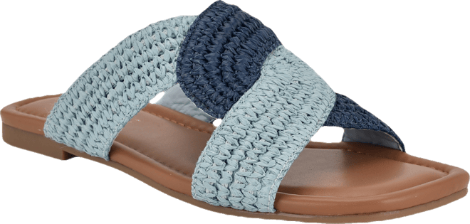 Nine West Women's Quara Woven Flat Slip-On Sandals - Macy's