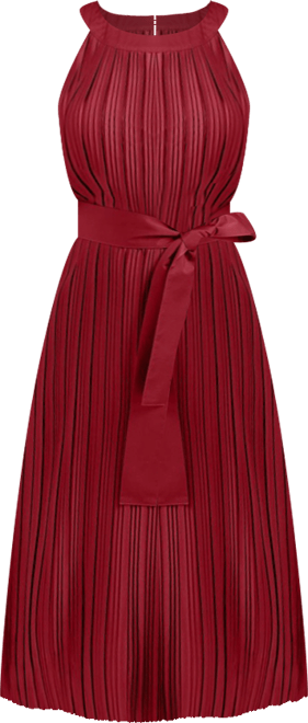 June + Vie Women's June + Vie Pleated Halter Maxi Dress