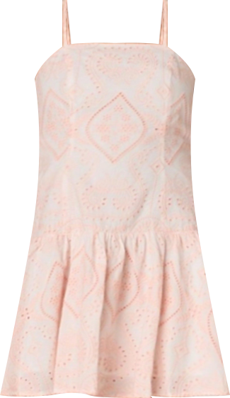 Women's Eyelet Drop Waist Mini Dress