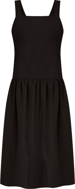 Women's Drop Waist Peplum Midi Dress