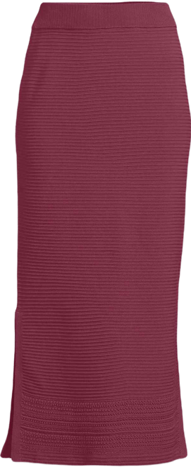 Women's Cotton Pointelle Sweater Maxi Skirt