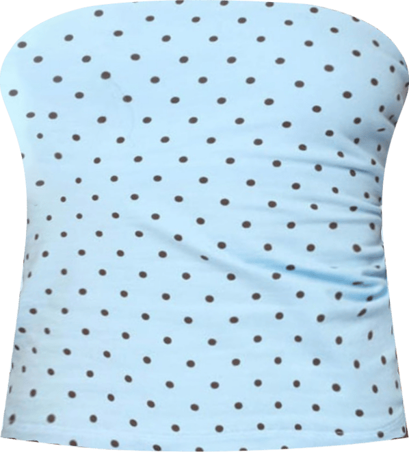 Women's Polka Dot Built In Bra Tube Top