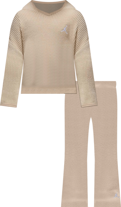 Jordan Conjunto de 2 piezas con sudadera sin cierre de tela de canalé Heir To The Crown para niños talla pequeña